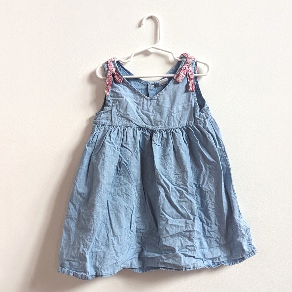 Edgehill Collection Dress Girls Sz 6X Chambray Blue
